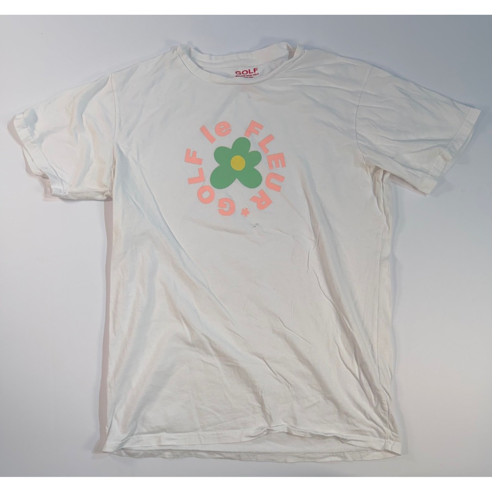 Golf Wang Golf le Fleur Flower Logo T-Shirt White Mens Large Tyler The Creator